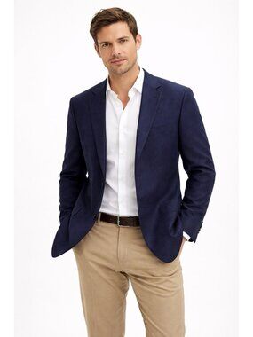 SAMUELSOHN PERFORMANCE LORO PIANA rain system jacket blazer sport coat BLUE 46S